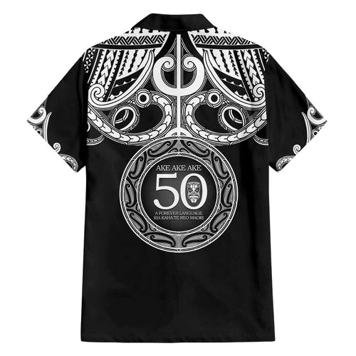 Kia Kaha Te Reo Maori New Zealand Family Matching Off The Shoulder Long Sleeve Dress and Hawaiian Shirt 50th Anniversary Ake Ake Ake - Aussie Hoodie