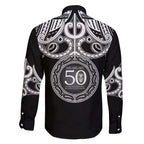 Kia Kaha Te Reo Maori New Zealand Family Matching Off The Shoulder Long Sleeve Dress and Hawaiian Shirt 50th Anniversary Ake Ake Ake - Aussie Hoodie