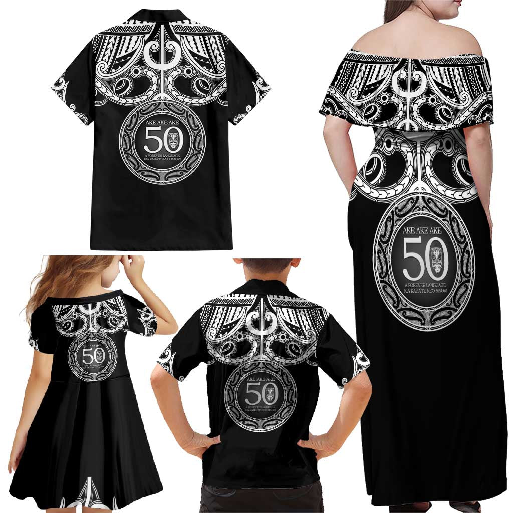 Kia Kaha Te Reo Maori New Zealand Family Matching Off Shoulder Maxi Dress and Hawaiian Shirt 50th Anniversary Ake Ake Ake - Aussie Hoodie