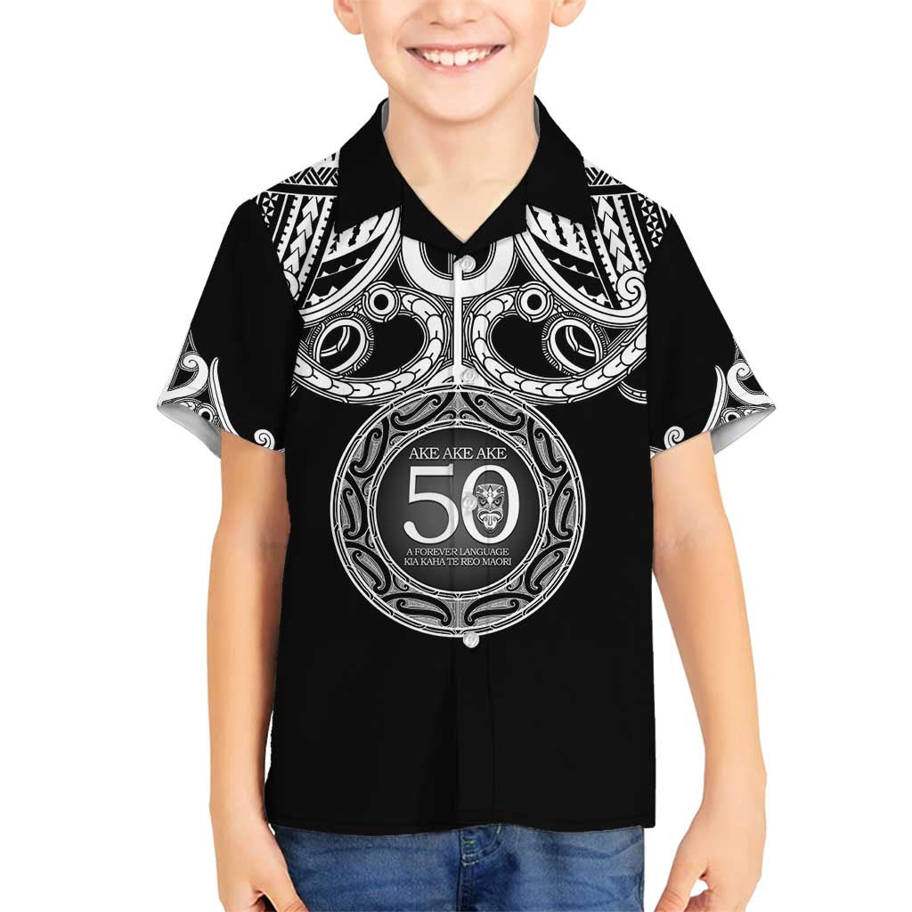 Kia Kaha Te Reo Maori New Zealand Family Matching Off Shoulder Maxi Dress and Hawaiian Shirt 50th Anniversary Ake Ake Ake - Aussie Hoodie