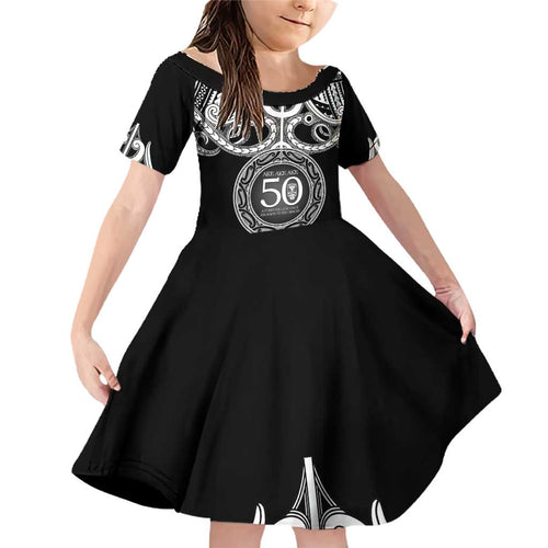 Kia Kaha Te Reo Maori New Zealand Family Matching Off Shoulder Short Dress and Hawaiian Shirt 50th Anniversary Ake Ake Ake - Aussie Hoodie