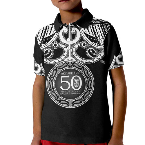 Kia Kaha Te Reo Maori New Zealand Kid Polo Shirt 50th Anniversary Ake Ake Ake - Aussie Hoodie