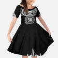 Kia Kaha Te Reo Maori New Zealand Kid Short Sleeve Dress 50th Anniversary Ake Ake Ake - Aussie Hoodie