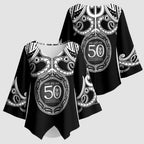Kia Kaha Te Reo Maori New Zealand Kimono Sleeve Blouse 50th Anniversary Ake Ake Ake - Aussie Hoodie