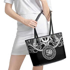 Kia Kaha Te Reo Maori New Zealand Leather Tote Bag 50th Anniversary Ake Ake Ake - Aussie Hoodie
