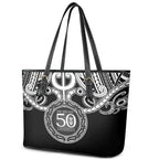 Kia Kaha Te Reo Maori New Zealand Leather Tote Bag 50th Anniversary Ake Ake Ake - Aussie Hoodie