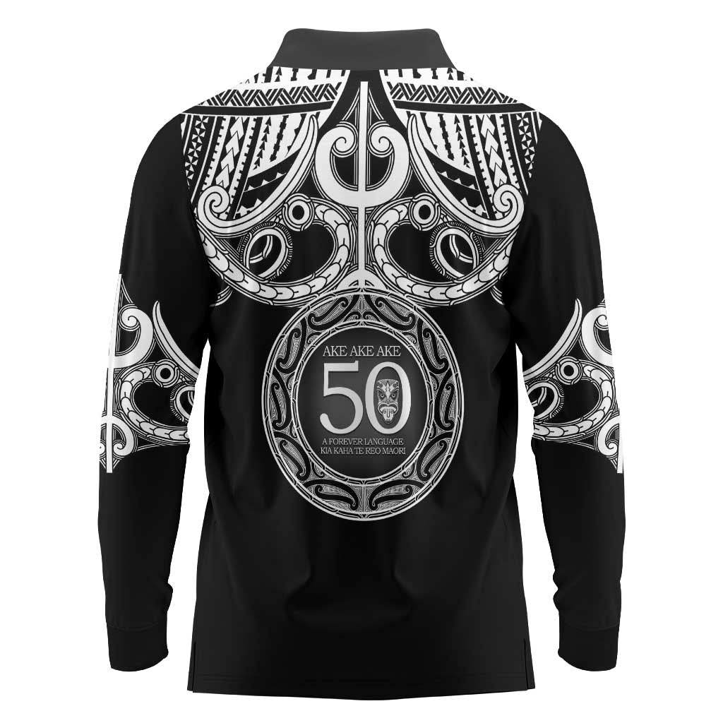 Kia Kaha Te Reo Maori New Zealand Long Sleeve Polo Shirt 50th Anniversary Ake Ake Ake - Aussie Hoodie