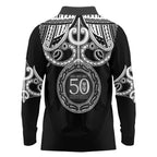 Kia Kaha Te Reo Maori New Zealand Long Sleeve Polo Shirt 50th Anniversary Ake Ake Ake - Aussie Hoodie
