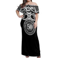 Kia Kaha Te Reo Maori New Zealand Off Shoulder Maxi Dress 50th Anniversary Ake Ake Ake - Aussie Hoodie