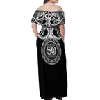 Kia Kaha Te Reo Maori New Zealand Off Shoulder Maxi Dress 50th Anniversary Ake Ake Ake - Aussie Hoodie