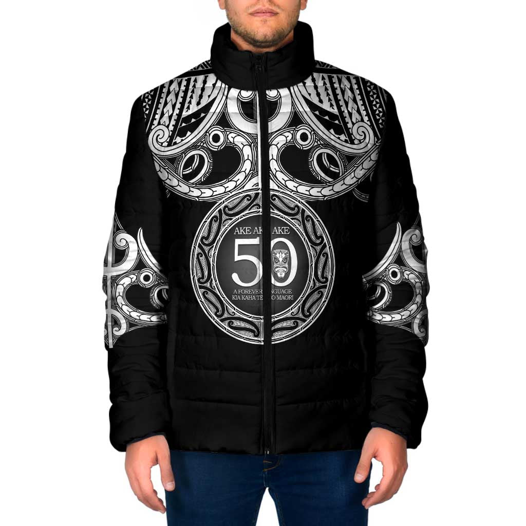 Kia Kaha Te Reo Maori New Zealand Padded Jacket 50th Anniversary Ake Ake Ake - Aussie Hoodie