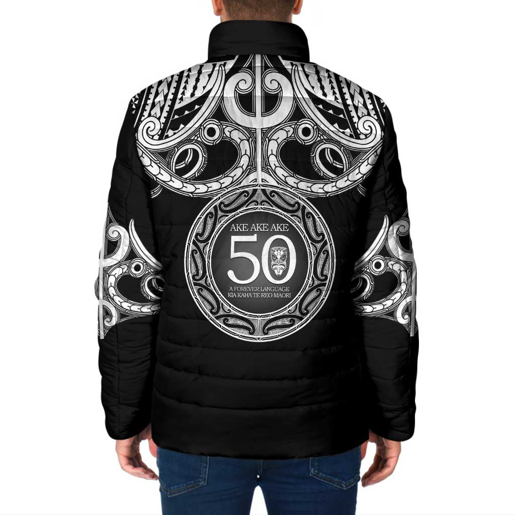 Kia Kaha Te Reo Maori New Zealand Padded Jacket 50th Anniversary Ake Ake Ake - Aussie Hoodie