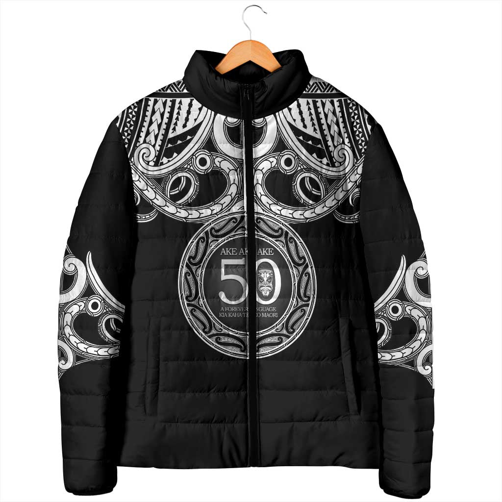 Kia Kaha Te Reo Maori New Zealand Padded Jacket 50th Anniversary Ake Ake Ake - Aussie Hoodie