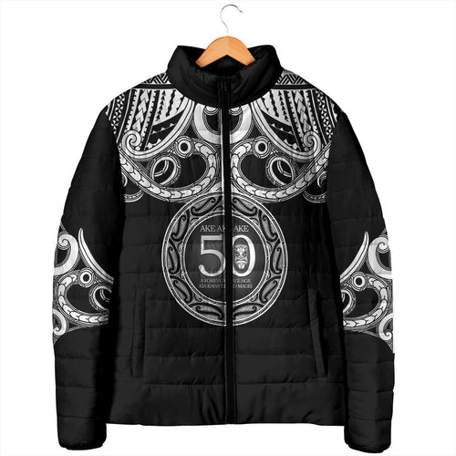 Kia Kaha Te Reo Maori New Zealand Padded Jacket 50th Anniversary Ake Ake Ake - Aussie Hoodie