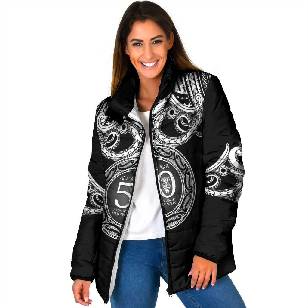Kia Kaha Te Reo Maori New Zealand Padded Jacket 50th Anniversary Ake Ake Ake - Aussie Hoodie