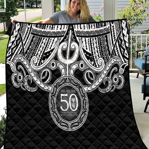 Kia Kaha Te Reo Maori New Zealand Quilt 50th Anniversary Ake Ake Ake - Aussie Hoodie