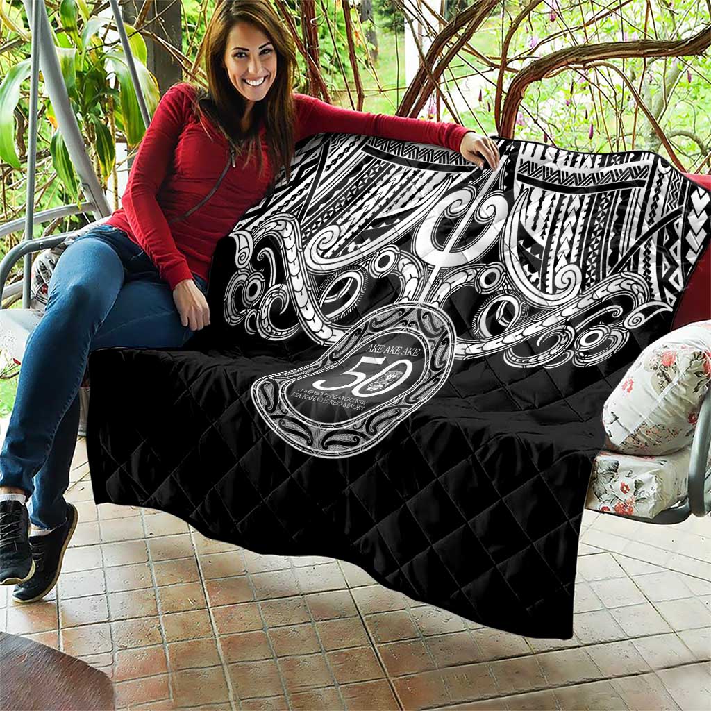 Kia Kaha Te Reo Maori New Zealand Quilt 50th Anniversary Ake Ake Ake - Aussie Hoodie
