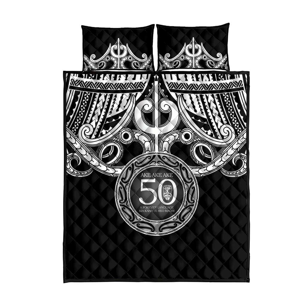 Kia Kaha Te Reo Maori New Zealand Quilt Bed Set 50th Anniversary Ake Ake Ake - Aussie Hoodie