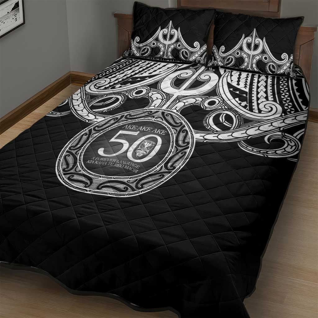 Kia Kaha Te Reo Maori New Zealand Quilt Bed Set 50th Anniversary Ake Ake Ake - Aussie Hoodie