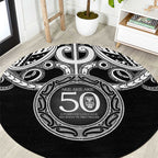 Kia Kaha Te Reo Maori New Zealand Round Carpet 50th Anniversary Ake Ake Ake - Aussie Hoodie