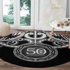 Kia Kaha Te Reo Maori New Zealand Round Carpet 50th Anniversary Ake Ake Ake - Aussie Hoodie