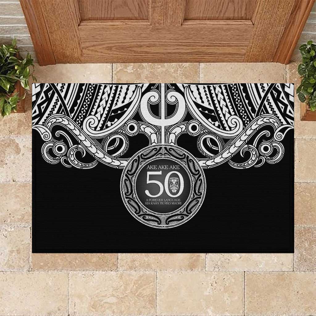 Kia Kaha Te Reo Maori New Zealand Rubber Doormat 50th Anniversary Ake Ake Ake - Aussie Hoodie