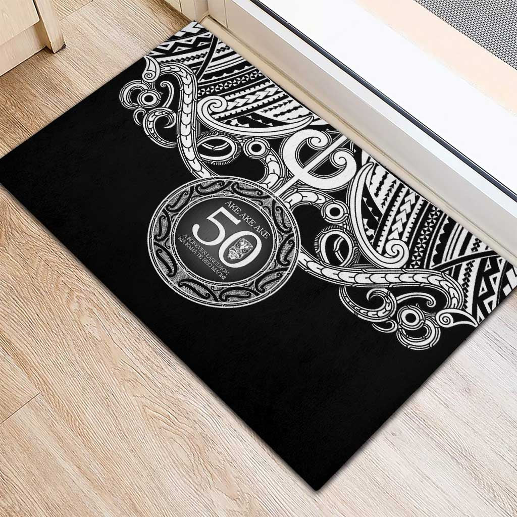 Kia Kaha Te Reo Maori New Zealand Rubber Doormat 50th Anniversary Ake Ake Ake - Aussie Hoodie