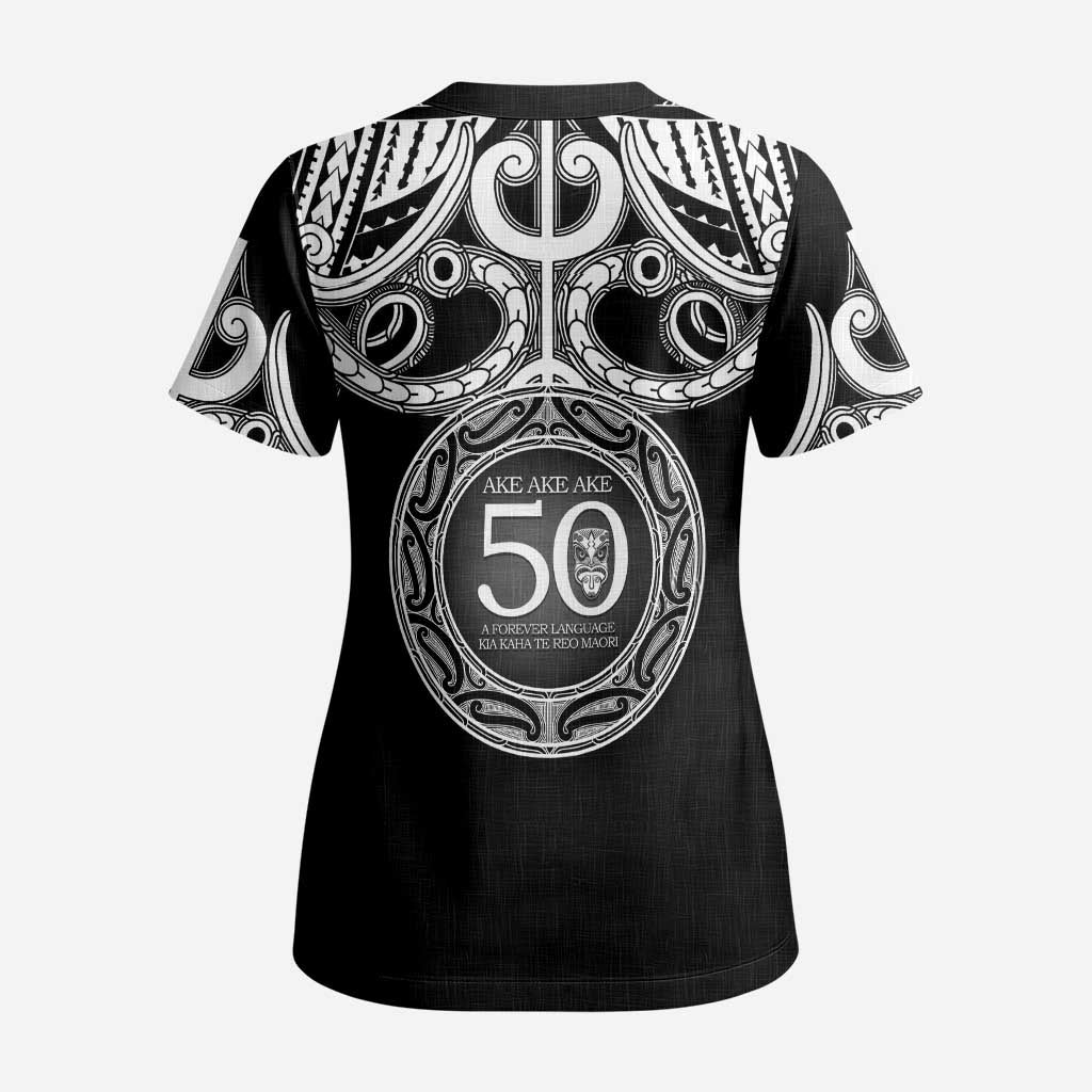 Kia Kaha Te Reo Maori New Zealand Scrub Top 50th Anniversary Ake Ake Ake - Aussie Hoodie