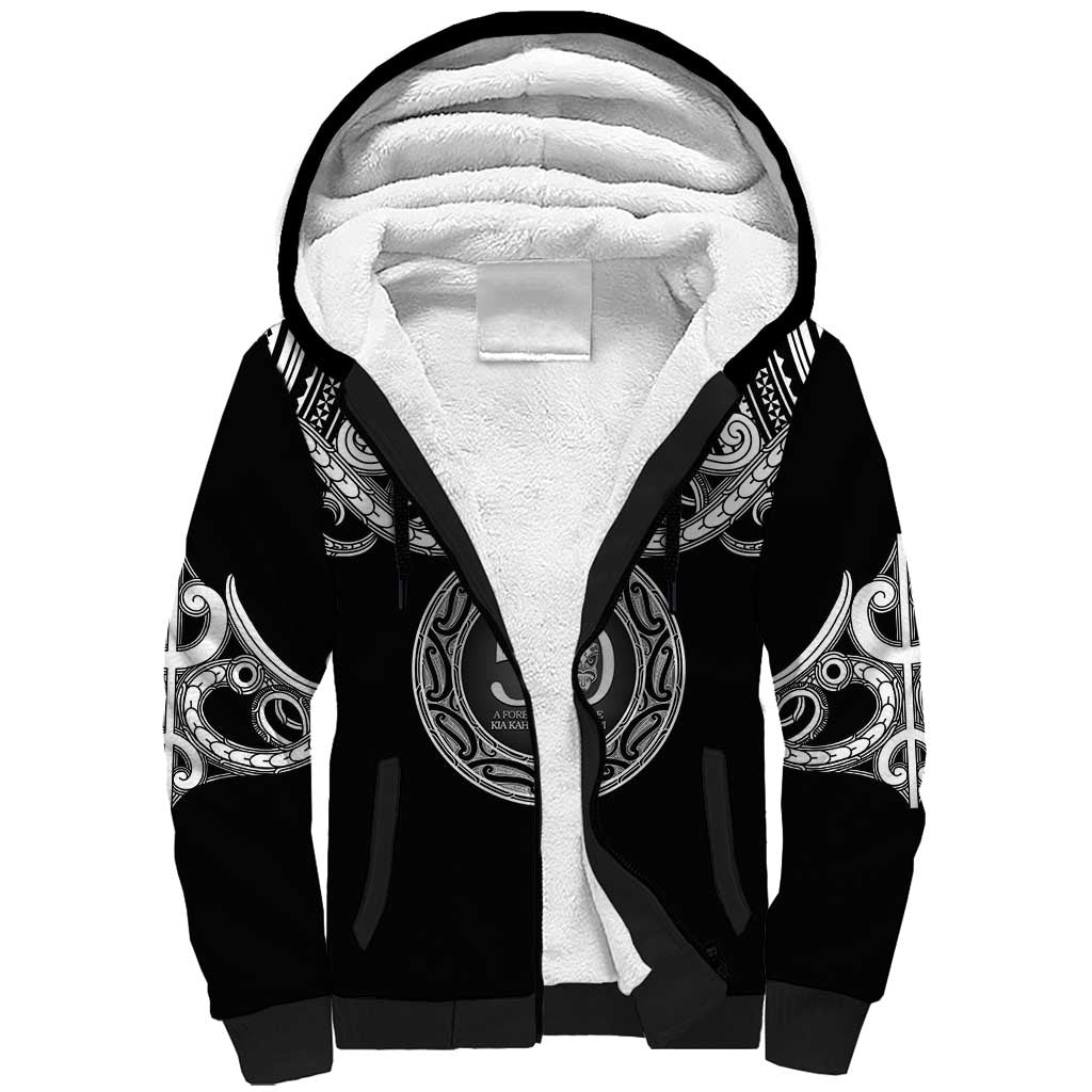 Kia Kaha Te Reo Maori New Zealand Sherpa Hoodie 50th Anniversary Ake Ake Ake - Aussie Hoodie