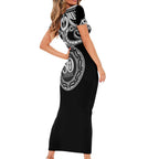 Kia Kaha Te Reo Maori New Zealand Short Sleeve Bodycon Dress 50th Anniversary Ake Ake Ake - Aussie Hoodie