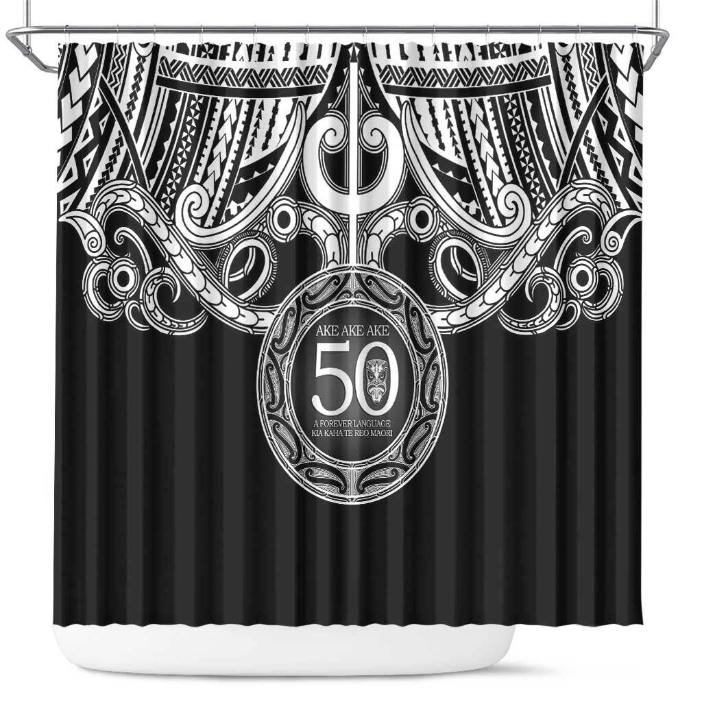 Kia Kaha Te Reo Maori New Zealand Shower Curtain 50th Anniversary Ake Ake Ake - Aussie Hoodie