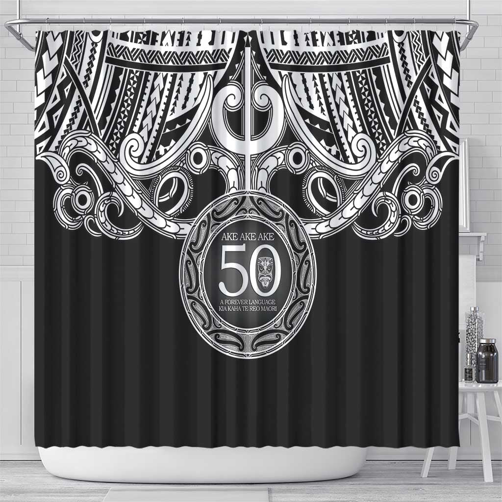 Kia Kaha Te Reo Maori New Zealand Shower Curtain 50th Anniversary Ake Ake Ake - Aussie Hoodie