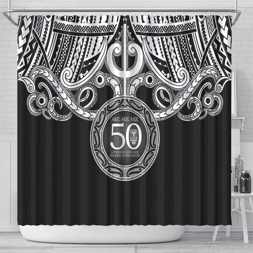 Kia Kaha Te Reo Maori New Zealand Shower Curtain 50th Anniversary Ake Ake Ake - Aussie Hoodie