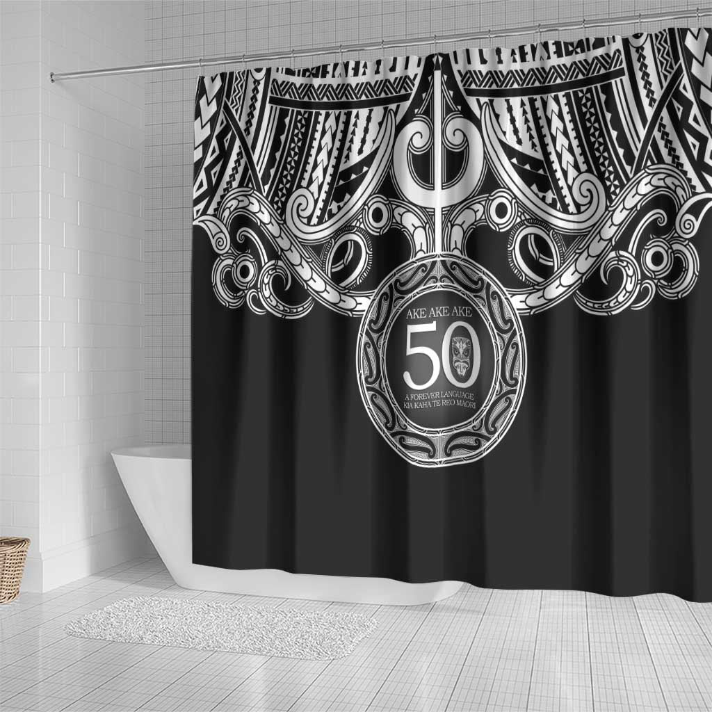 Kia Kaha Te Reo Maori New Zealand Shower Curtain 50th Anniversary Ake Ake Ake - Aussie Hoodie