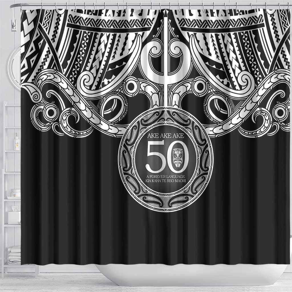 Kia Kaha Te Reo Maori New Zealand Shower Curtain 50th Anniversary Ake Ake Ake - Aussie Hoodie