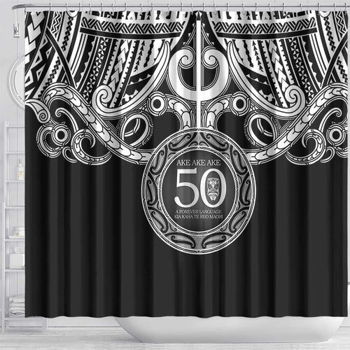 Kia Kaha Te Reo Maori New Zealand Shower Curtain 50th Anniversary Ake Ake Ake - Aussie Hoodie