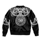 Kia Kaha Te Reo Maori New Zealand Sleeve Zip Bomber Jacket 50th Anniversary Ake Ake Ake - Aussie Hoodie