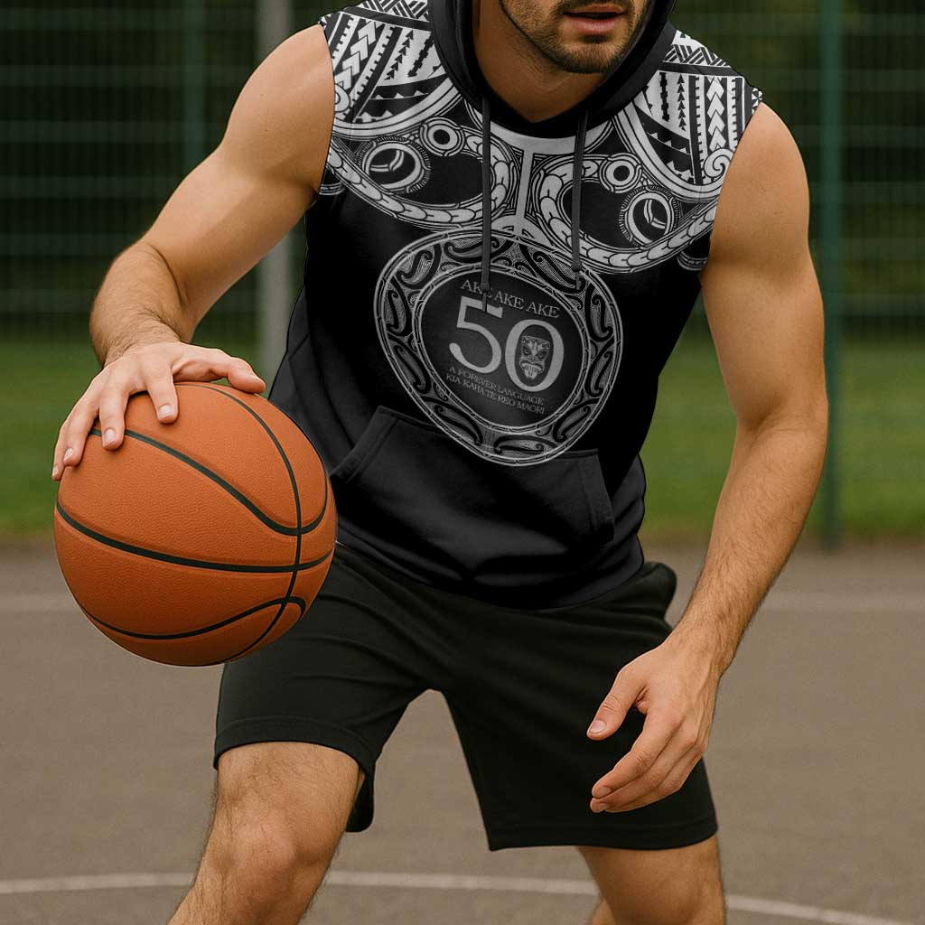 Kia Kaha Te Reo Maori New Zealand Sleeveless Hoodie 50th Anniversary Ake Ake Ake - Aussie Hoodie
