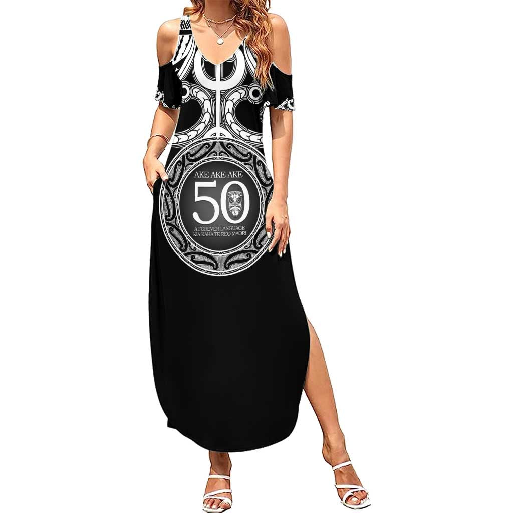 Kia Kaha Te Reo Maori New Zealand Summer Maxi Dress 50th Anniversary Ake Ake Ake - Aussie Hoodie