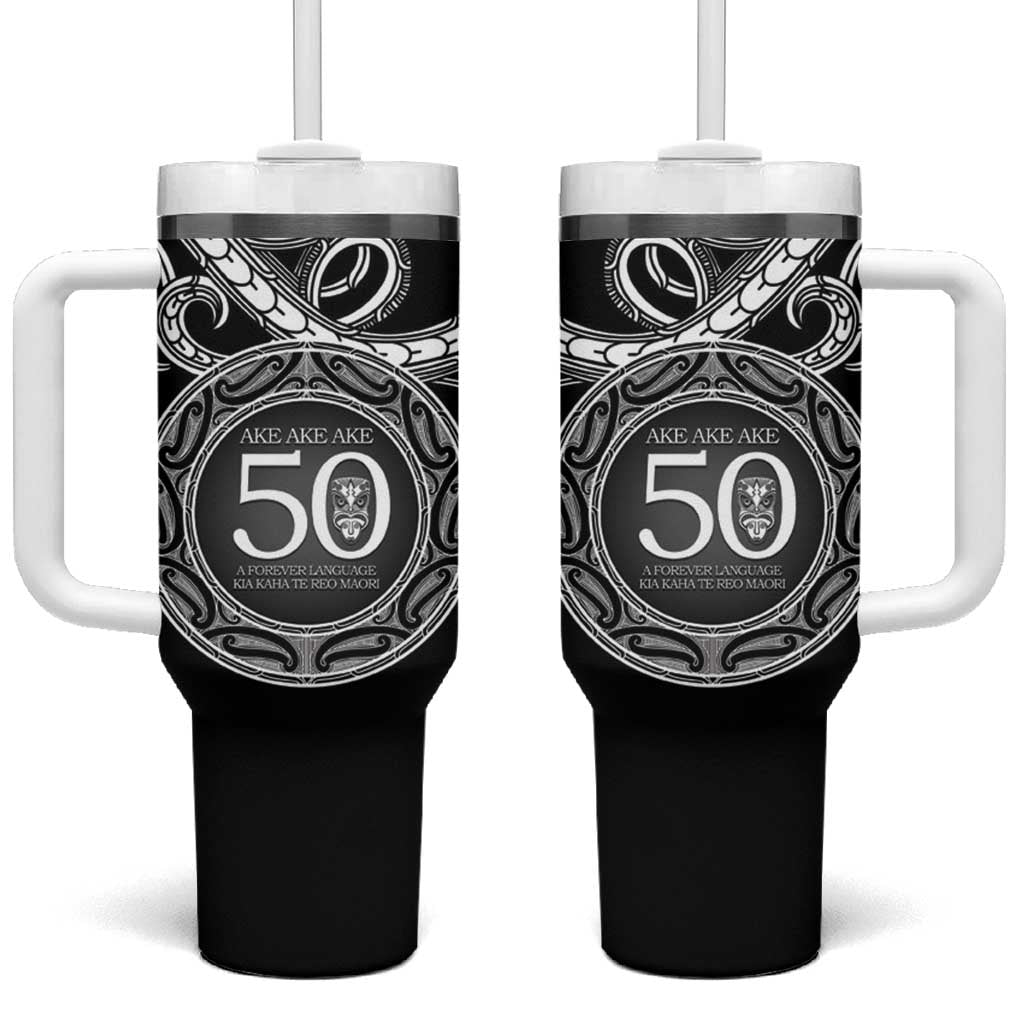Kia Kaha Te Reo Maori New Zealand Tumbler With Handle 50th Anniversary Ake Ake Ake - Aussie Hoodie