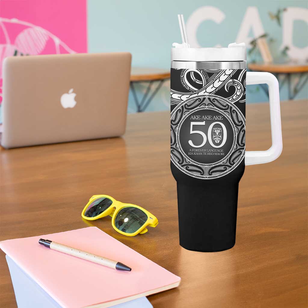 Kia Kaha Te Reo Maori New Zealand Tumbler With Handle 50th Anniversary Ake Ake Ake - Aussie Hoodie