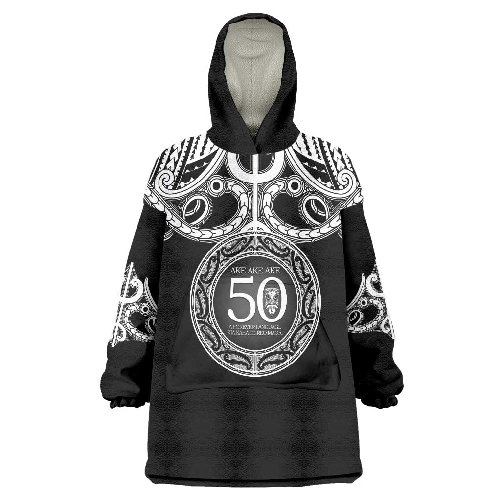 Kia Kaha Te Reo Maori New Zealand Wearable Blanket Hoodie 50th Anniversary Ake Ake Ake - Aussie Hoodie