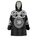 Kia Kaha Te Reo Maori New Zealand Wearable Blanket Hoodie 50th Anniversary Ake Ake Ake - Aussie Hoodie