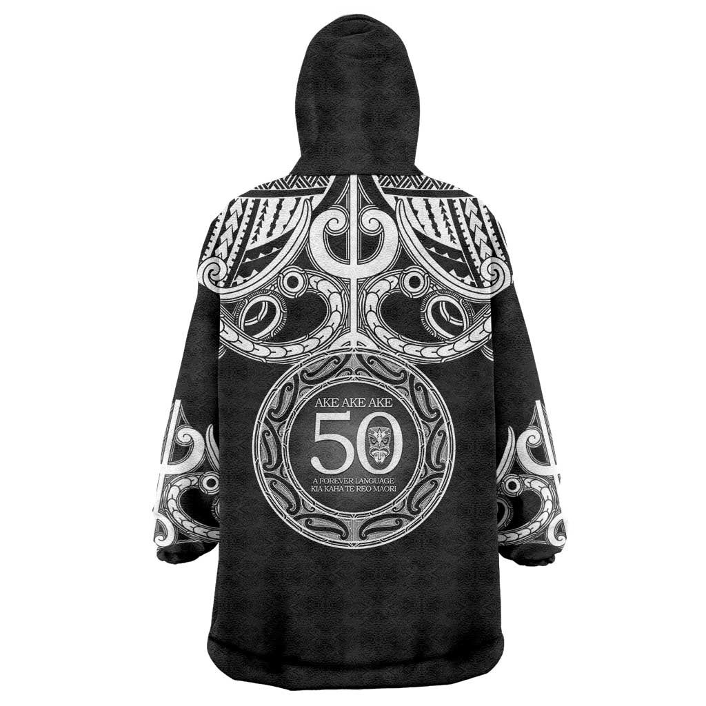 Kia Kaha Te Reo Maori New Zealand Wearable Blanket Hoodie 50th Anniversary Ake Ake Ake - Aussie Hoodie