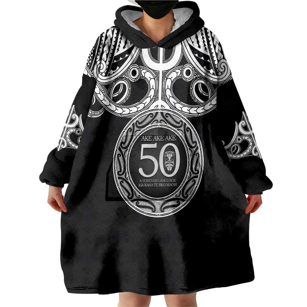 Kia Kaha Te Reo Maori New Zealand Wearable Blanket Hoodie 50th Anniversary Ake Ake Ake - Aussie Hoodie