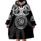 Kia Kaha Te Reo Maori New Zealand Wearable Blanket Hoodie 50th Anniversary Ake Ake Ake - Aussie Hoodie