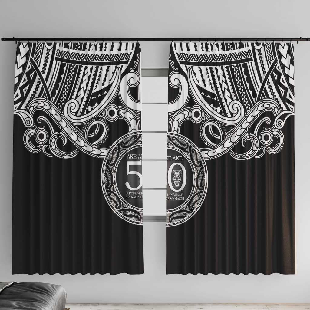 Kia Kaha Te Reo Maori New Zealand Window Curtain 50th Anniversary Ake Ake Ake - Aussie Hoodie