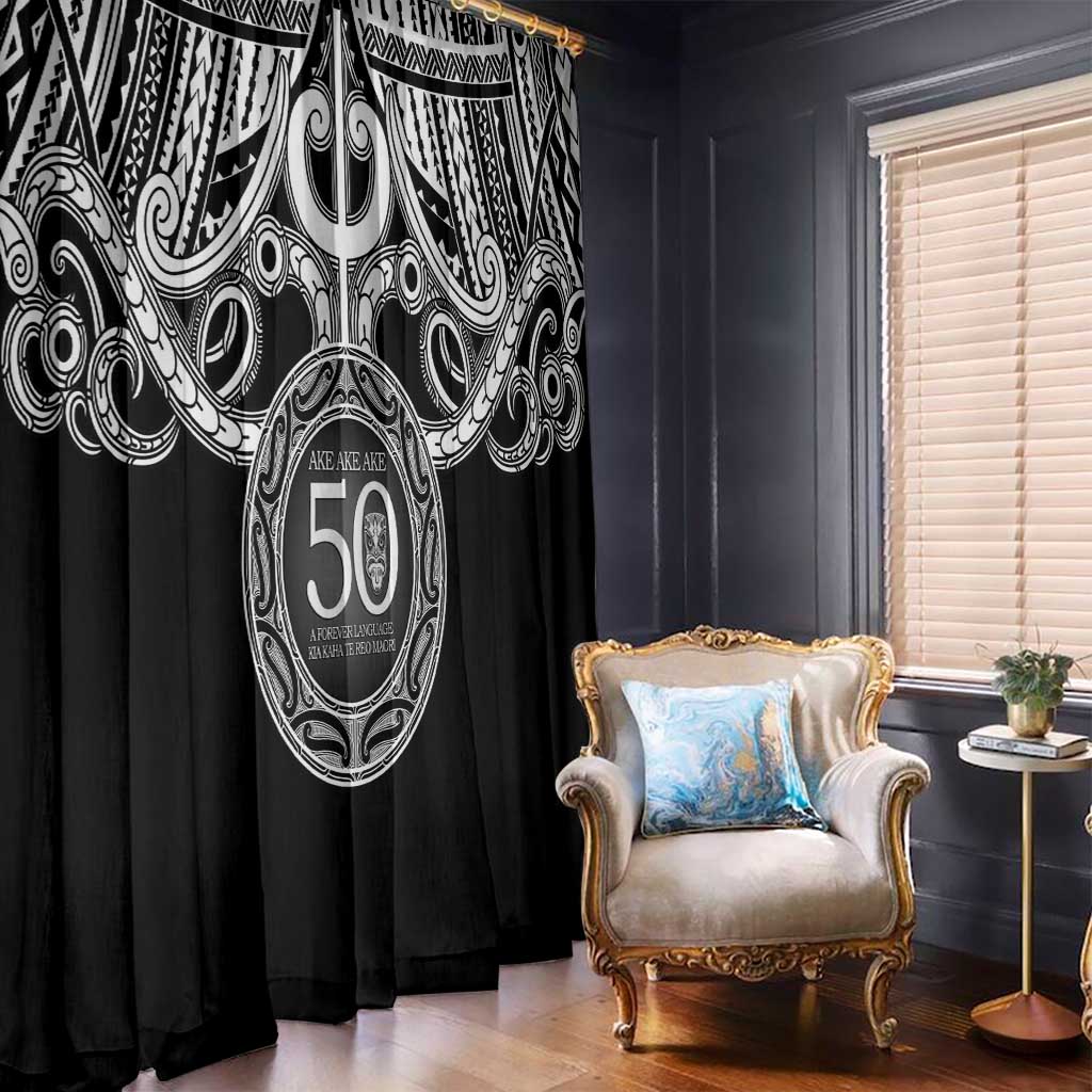 Kia Kaha Te Reo Maori New Zealand Window Curtain 50th Anniversary Ake Ake Ake - Aussie Hoodie