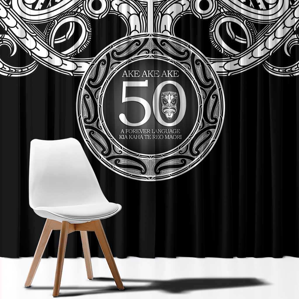 Kia Kaha Te Reo Maori New Zealand Window Curtain 50th Anniversary Ake Ake Ake - Aussie Hoodie