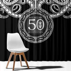 Kia Kaha Te Reo Maori New Zealand Window Curtain 50th Anniversary Ake Ake Ake - Aussie Hoodie